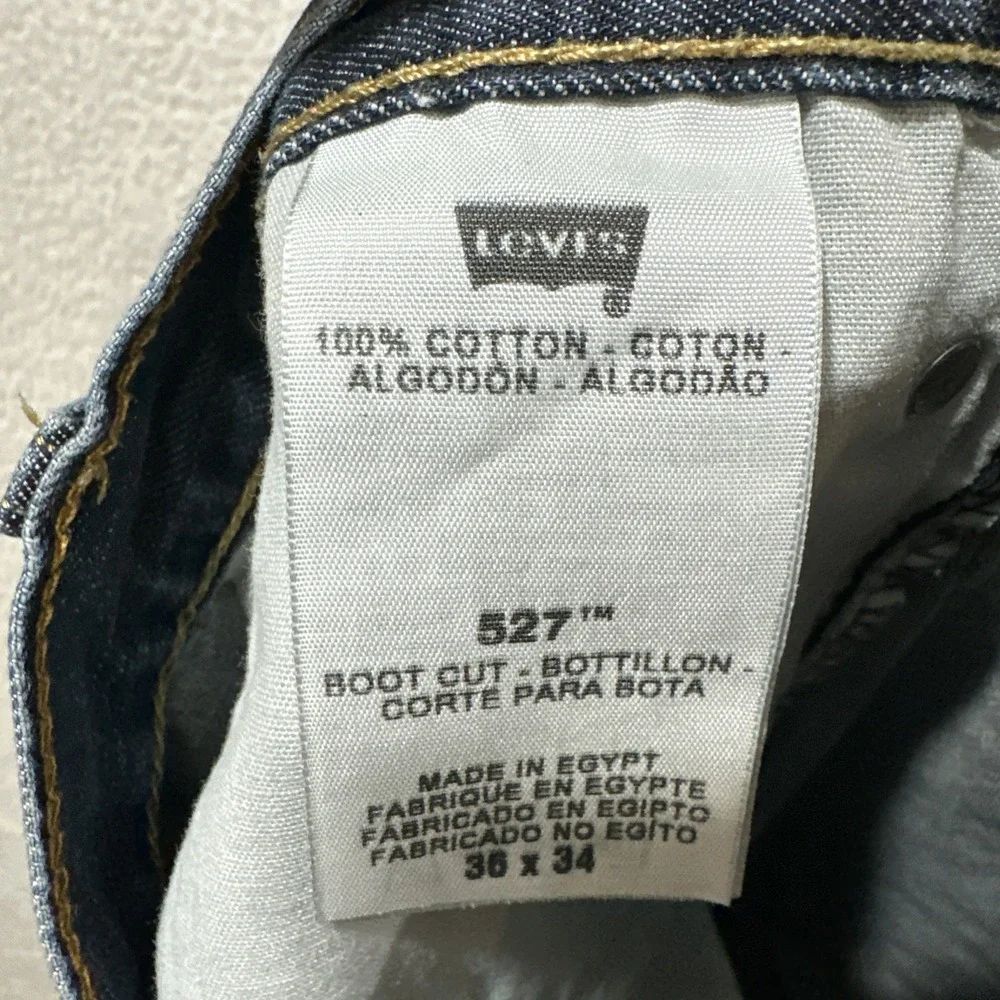 Levi's 527 Bootcut Jeans Blue Denim Western Cowboy 100% Cotton Men's Size 36‎
